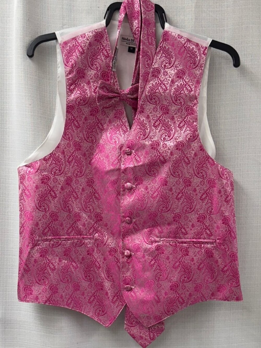 NWOT Moda Di Raza Paisley Vest Set - M
